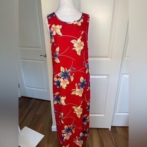 Floral Red Maxi Dress